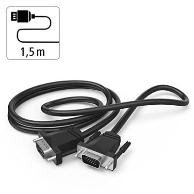 Hama VGA-kabel, Full-HD 1080p, 1,50 m Kabel Zwart