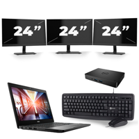 Dell Latitude 7290 - Intel Core i7-8e Generatie - 12 inch - 16GB RAM - 256GB SSD - Windows 11 + 3x 24 inch Monitor - thumbnail