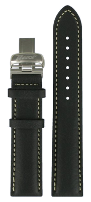 Horlogeband Tissot T0144101605700 / T600025440 Leder Zwart 19mm