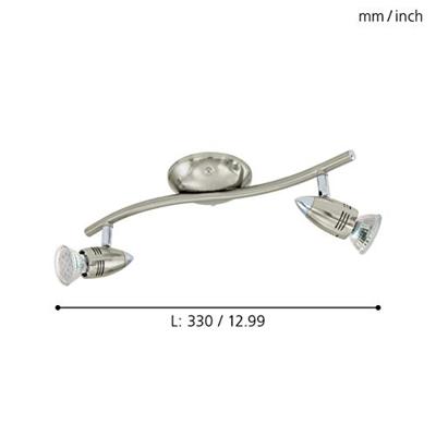 Eglo Led plafondspotMagnum rvs 2-lichts - 92642