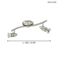 Eglo Led plafondspotMagnum rvs 2-lichts - 92642 - thumbnail