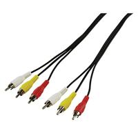 Composite audio/videokabel 1,5 meter - thumbnail