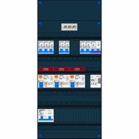 SEP type B 7 groepenkast 7 installatieautomaten16A + kookgroep 3 aardlekschakelaars type B 30mA 3F - thumbnail