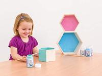 Creativ Company hexagonale showdoos, 3st. - thumbnail