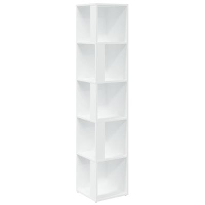 Hoekkast 33x33x164,5 cm spaanplaat wit