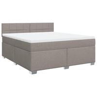 Boxspring met matras stof taupe 180x200 cm - thumbnail