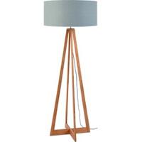 Good&Mojo Vloerlamp 'Everest' Bamboe en Eco linnen, kleur Lichtgrijs - thumbnail