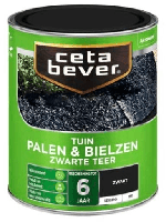 Cetabever Palen en Bielzen Dekkend Zijdeglans - Zwarte Teer - thumbnail