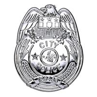 Zilveren politie badge - thumbnail
