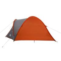 Tent 4-persoons 300x250x132 cm 185T taft grijs en oranje - thumbnail