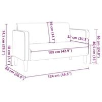 Loveseat bank 109 cm corduroy stof lichtgroen grijs - thumbnail
