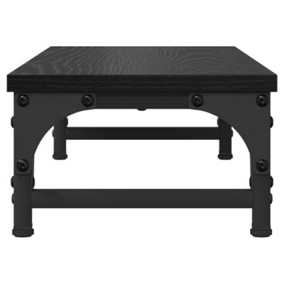 VidaXL Monitor stand zwart eiken 55 x 23 x 14 cm bewerkt hout VidaXL Monitor stand zwart eiken 55 x 23 x 14 cm bewerkt hout