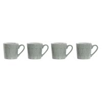 Set van 4 mokken Home ESPRIT Groen Keramiek 360 ml 9,5 x 13 x 9,2 cm Mandala - thumbnail