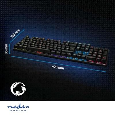 Bedraad Gaming Toetsenbord | USB Type-A | Mechanische Toetsen | LED | QWERTY | Scandinavisch | USB Gevoed | Lengte stroomkabel: 1.50 m | Gaming - thumbnail