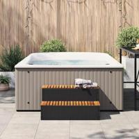 VidaXL Hottub-opstap 100x50x50,5 cm poly rattan&massief acaciahout - thumbnail