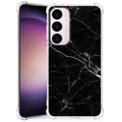 Samsung Galaxy S24 Plus Anti-Shock Hoesje Marmer Zwart - Origineel Cadeau Vader Samsung Galaxy S24 Plus Anti-Shock Hoesje Marmer Zwart - Origineel Cadeau Vader