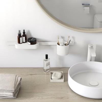 Hansgrohe Wandelement WallStoris 70 cm Mat Wit Hansgrohe Wandelement WallStoris 70 cm Mat Wit