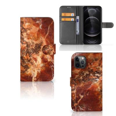 Apple iPhone 12 Pro Max | Bookcase | Marmer Bruin