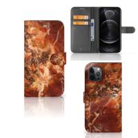 Apple iPhone 12 Pro Max | Bookcase | Marmer Bruin - thumbnail