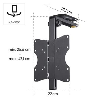 Hama TV-plafondbeugel 48,3 cm (19) - 116,8 cm (46) Kantelbaar en zwenkbaar
