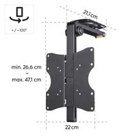 Hama TV-plafondbeugel 48,3 cm (19) - 116,8 cm (46) Kantelbaar en zwenkbaar - thumbnail