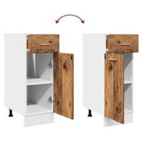 Onderkast met lade 30x46x81,5 cm bewerkt hout oud houtkleurig - thumbnail