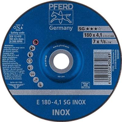 PFERD TOOLS 62217432 E 180-4,1 SG INOX Afbraamschijf gebogen Diameter 180 mm Boordiameter 22.23 mm RVS 10 stuk(s)