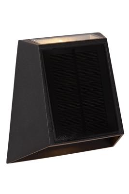 Lucide LUTON - Wandlamp - Zonne-energie - LED Dimb. - 1x2W 2700K/3000K - IP54 - Beweging & dag/nacht sensor - Zwart Lucide LUTON - Wandlamp - Zonne-energie - LED Dimb. - 1x2W 2700K/3000K - IP54 - Beweging & dag/nacht sensor - Zwart