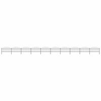 vidaXL Tuinhek met speren bovenkant (1-1,25)x17 m staal zwart - thumbnail