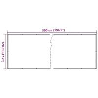 VidaXL Balkonscherm 500x120 cm pvc crèmekleurig - thumbnail