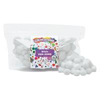 Colorations - pom poms wit, 100st. - thumbnail