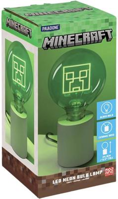 Minecraft Neon LED Light - Bulb Creeper + Ceramic Lamp Base Minecraft Neon LED Light - Bulb Creeper + Ceramic Lamp Base