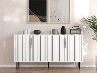 Dressoir CLARO 4 deuren wit - thumbnail