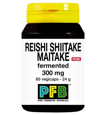 SNP Reishi shiitake maitake fermented 300mg puur 60 Vegetarische capsules SNP Reishi shiitake maitake fermented 300mg puur 60 Vegetarische capsules
