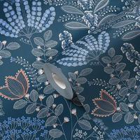 Livingwalls Famous Garden - Blauw - 393494 - thumbnail