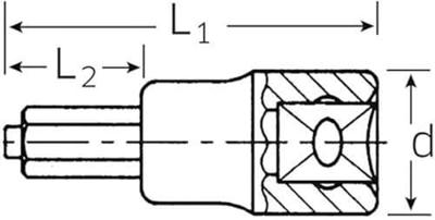 Stahlwille 54 IC 8 03070008 Inbus BO Dopsleutel-bitinzet 8 mm 1/2 (12.5 mm)