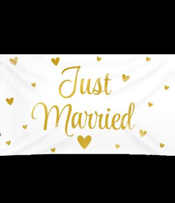 Gevelvlag Just Married (150x90cm)