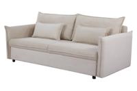 Design slaapbank APARTMENT 215cm beige corduroy 3-zits bank incl. bedbox kussen - 47132 - thumbnail