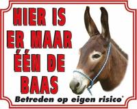 Ezel Waakbord - Maar een de Baas - thumbnail