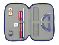 Driedubbele Pennenzak Atlético Madrid Blauw Wit Rood 12,5 x 19,5 x 5,5 cm 37 Onderdelen - thumbnail