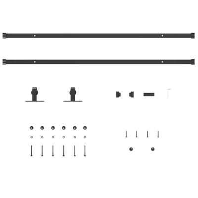 VidaXL Ophangset voor schuifdeur 213 cm koolstofstaal VidaXL Ophangset voor schuifdeur 213 cm koolstofstaal