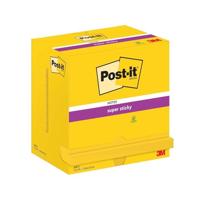 Post-it Super Sticky notes, 90 vel, ft 76 x 127 mm, pak van 12 blokken, neongeel - thumbnail