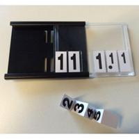 Prijskassette A8 +cijfers, 74x52mm zwart - thumbnail