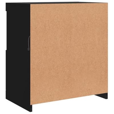 Dressoir met LED-verlichting 60,5x37x67 cm zwart