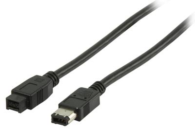 FireWire 400 Cable - FireWire-kabel - FireWire 6-Pin Male - FireWire 9-Pin Male - 2.00 m - zwart FireWire 400 Cable - FireWire-kabel - FireWire 6-Pin Male - FireWire 9-Pin Male - 2.00 m - zwart