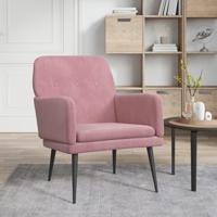 Fauteuil 62x79x79 cm fluweel roze - thumbnail