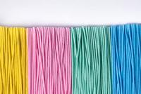 Folia elastiek touw, 5 m, pak van 4 stuks in geassorteerde pastelkleuren - thumbnail