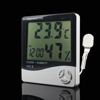 3.8 inch LCD digitale temperatuur & vochtigheid Meter met klok / kalender (HTC-2) - thumbnail