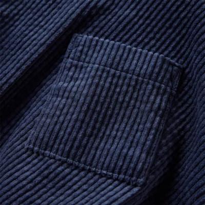 VidaXL Kinderrok met zakken ribfluweel 92 marineblauw