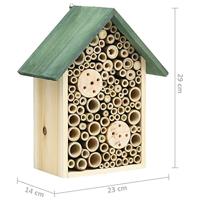 VidaXL Insectenhotels 2 st 23x14x29 cm massief vurenhout - thumbnail